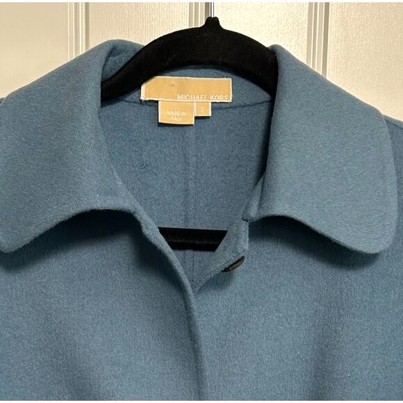 Michael Kors Collection Wool Jacket XS Blue Gray Collar Career Minimalist Chic - Picture 4 of 14